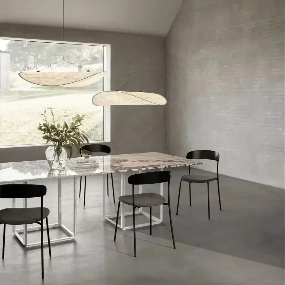 Hira | Silk Paper Wave Pendant Light