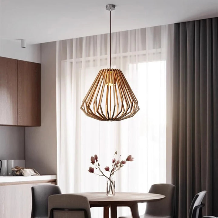 Spile | Wood Cage Pendant Light