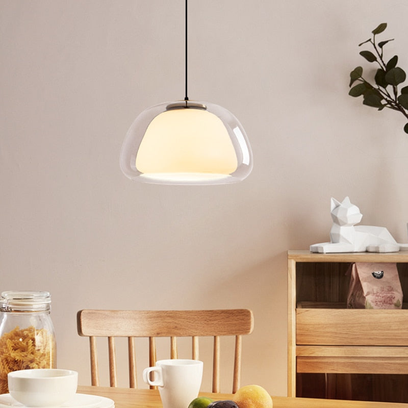 Nuva | Double-Layer Glass Pendant Light