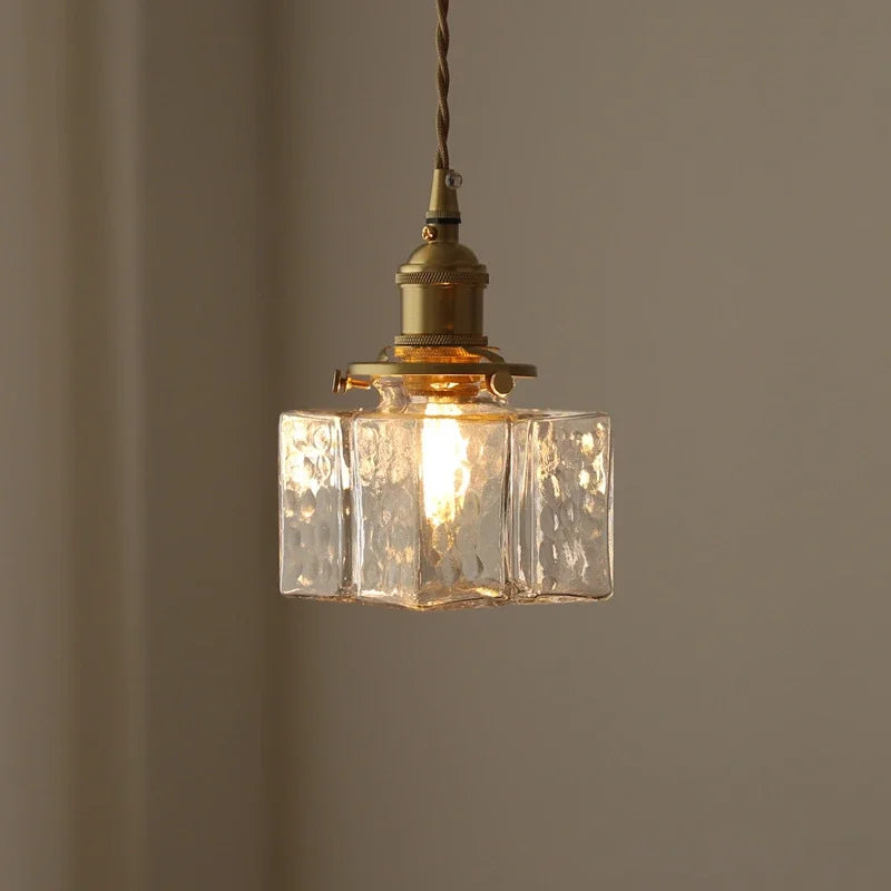 Faset | Hammered Glass Pendant Light
