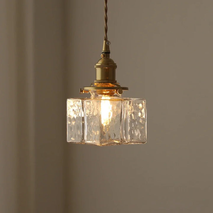 Faset | Hammered Glass Pendant Light