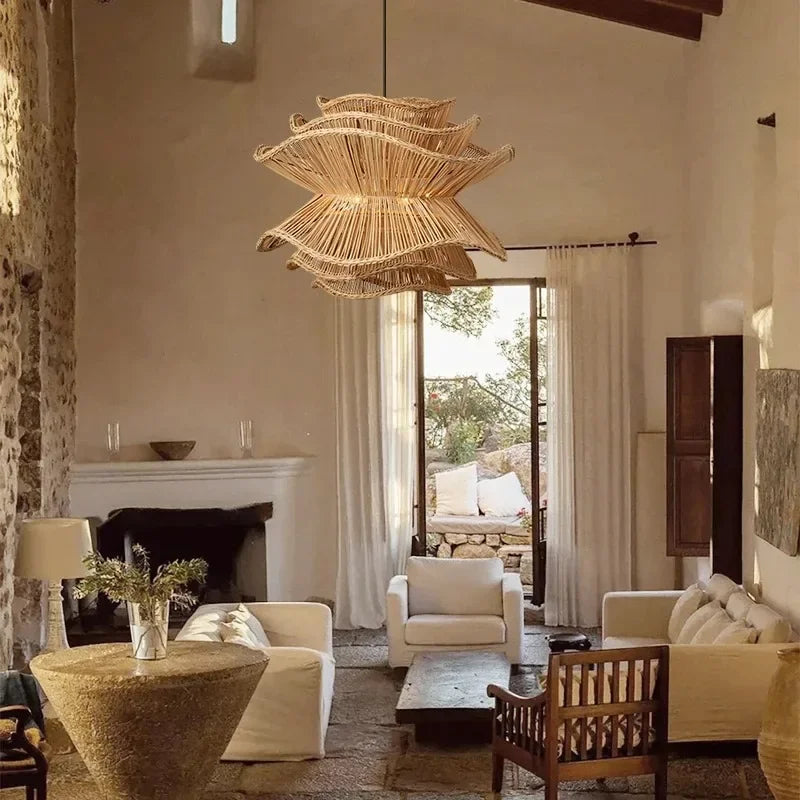 Viola | Japanese Handwoven Rope Pendant Light