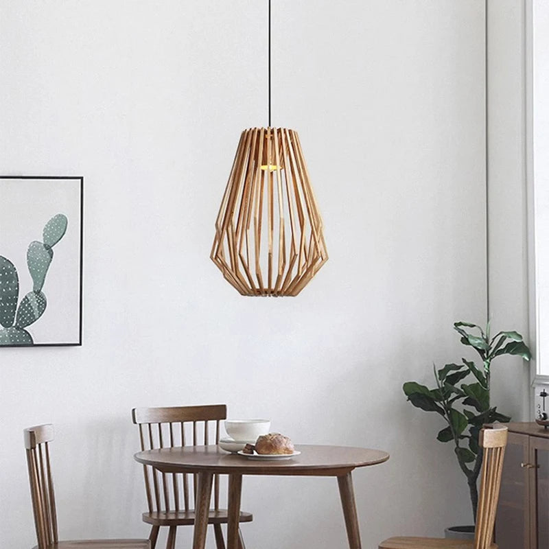Spile | Wood Cage Pendant Light