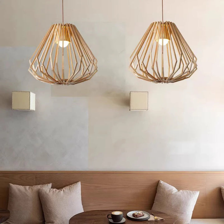 Spile | Wood Cage Pendant Light