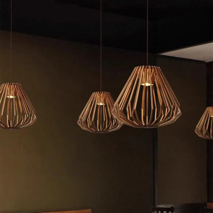 Spile | Wood Cage Pendant Light