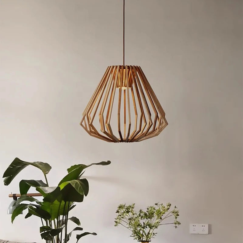 Spile | Wood Cage Pendant Light
