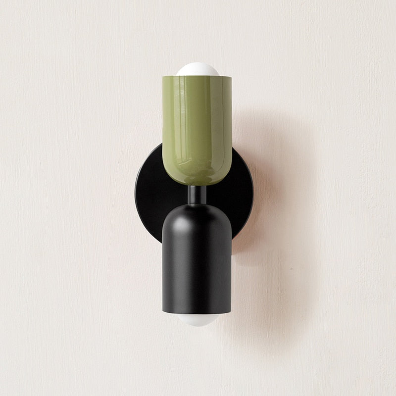 Asim | Painted Metal Dual Capsule Wall Sconce