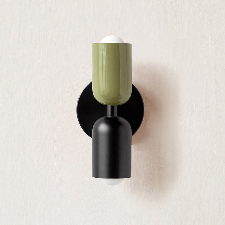 Asim | Painted Metal Dual Capsule Wall Sconce