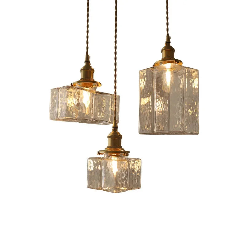 Faset | Hammered Glass Pendant Light