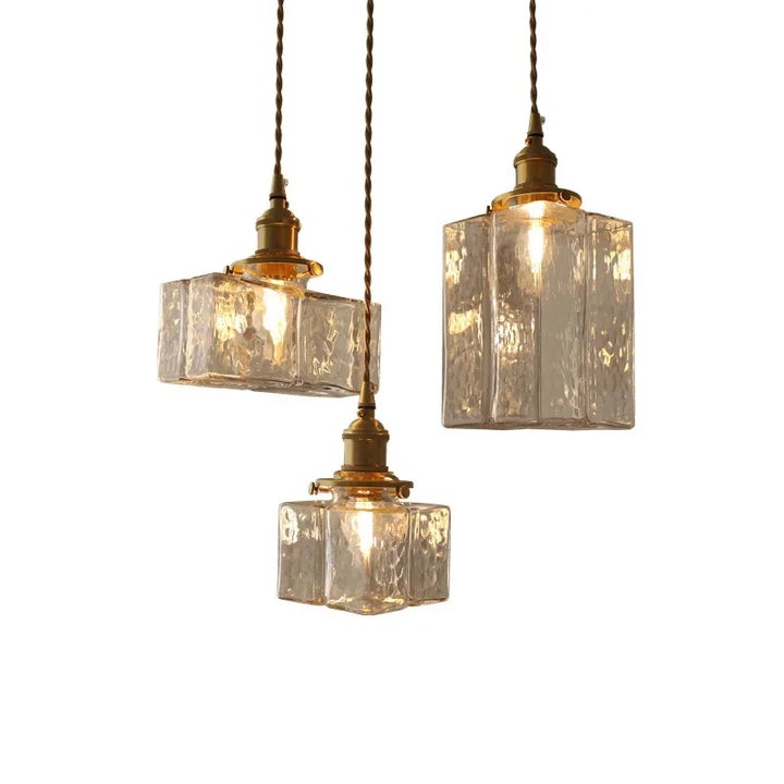 Faset | Hammered Glass Pendant Light