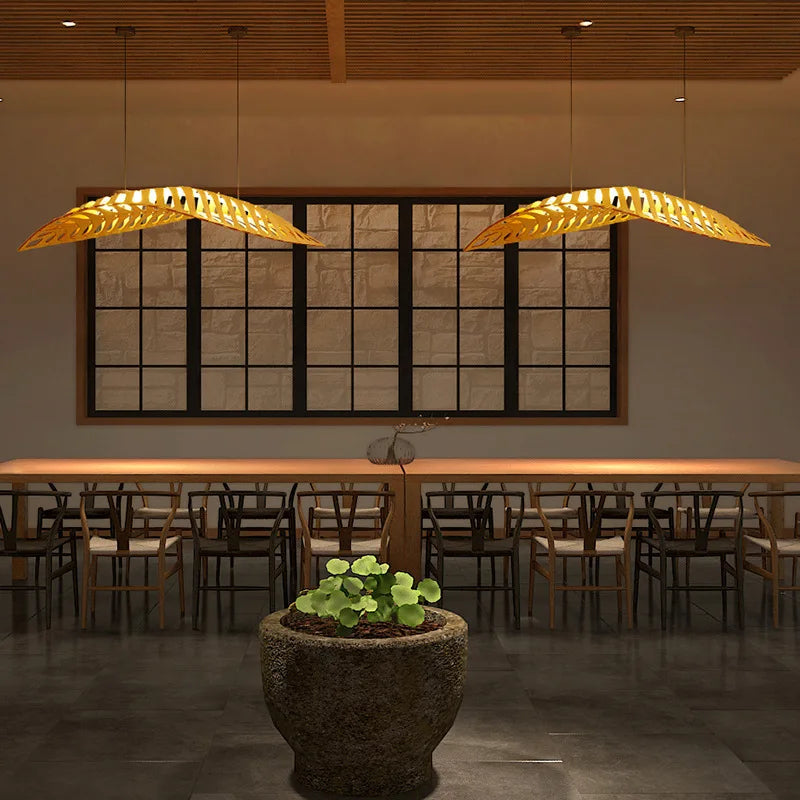 Kaede | Wabi-Sabi Wooden Pendant Light