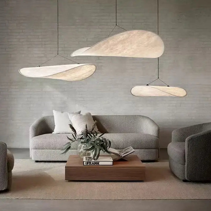 Hira | Silk Paper Wave Pendant Light
