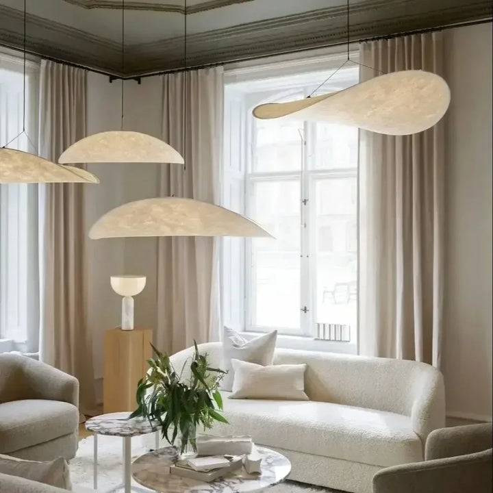 Hira | Silk Paper Wave Pendant Light