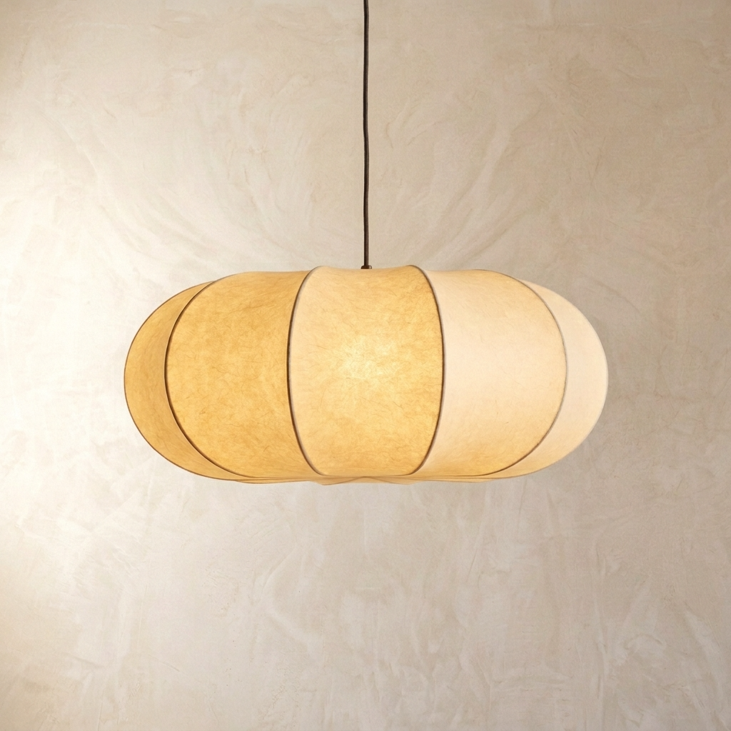 Silk Japanese Wabi-Sabi Pendant Light