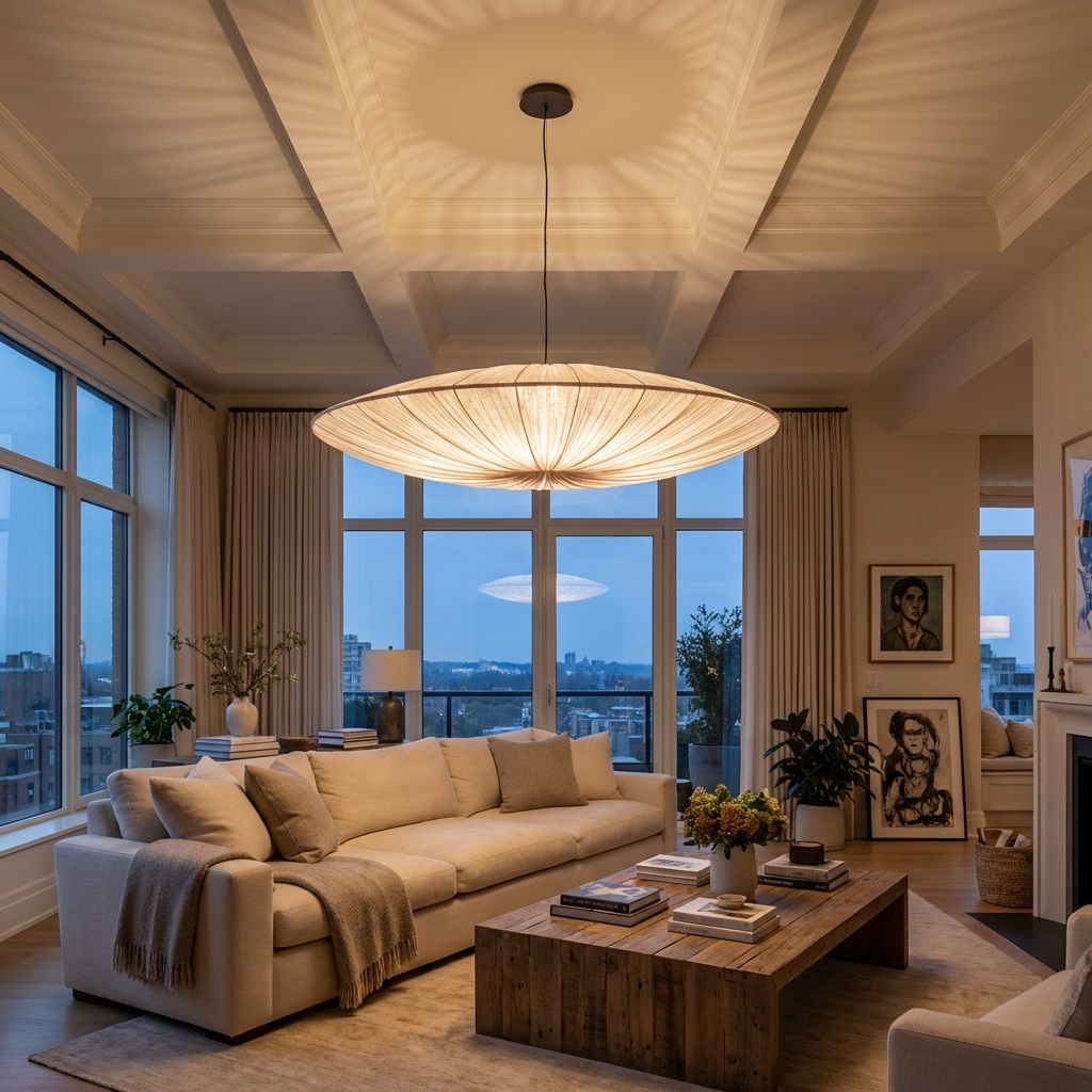 Velo | Fabric Disc Pendant Light