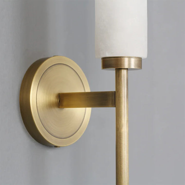 Alekos | Marble and Brass Wall Sconce for Bedroom & Entryway