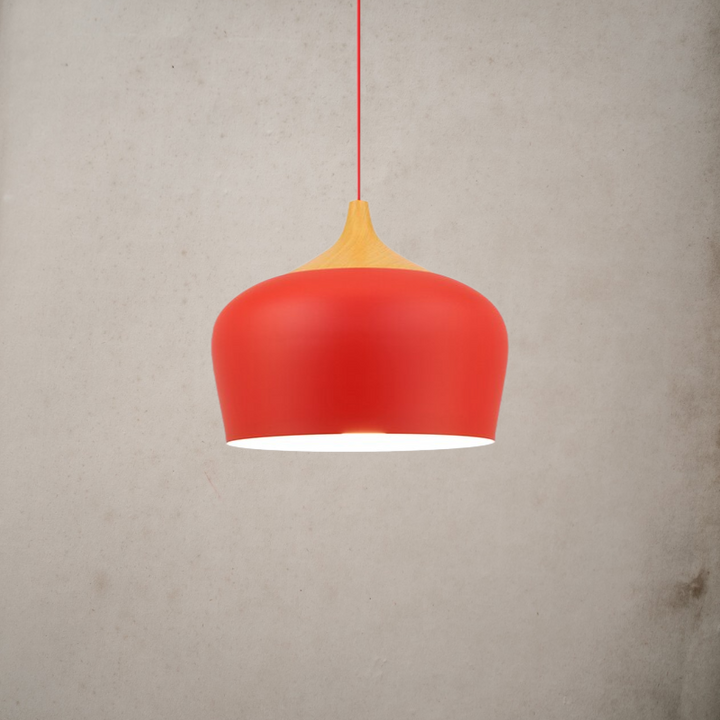 Nordic Style Kitchen Pendant Light- Aluminum & Wood- Akiro - Louve Lights