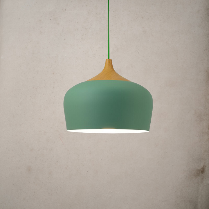 Nordic Style Kitchen Pendant Light- Aluminum & Wood- Akiro - Louve Lights