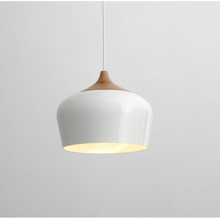 Nordic Style Kitchen Pendant Light- Aluminum & Wood- Akiro - Louve Lights