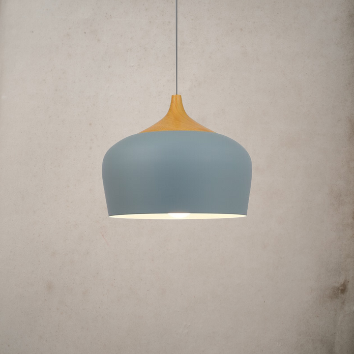 Nordic Style Kitchen Pendant Light- Aluminum & Wood- Akiro - Louve Lights