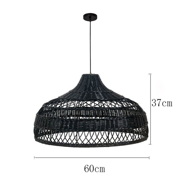 Handmade Rattan Wicker Basket Pendant Light- Oni - Louve Lights