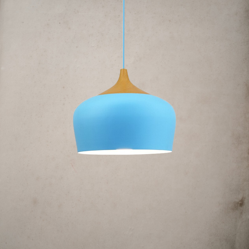 Nordic Style Kitchen Pendant Light- Aluminum & Wood- Akiro - Louve Lights