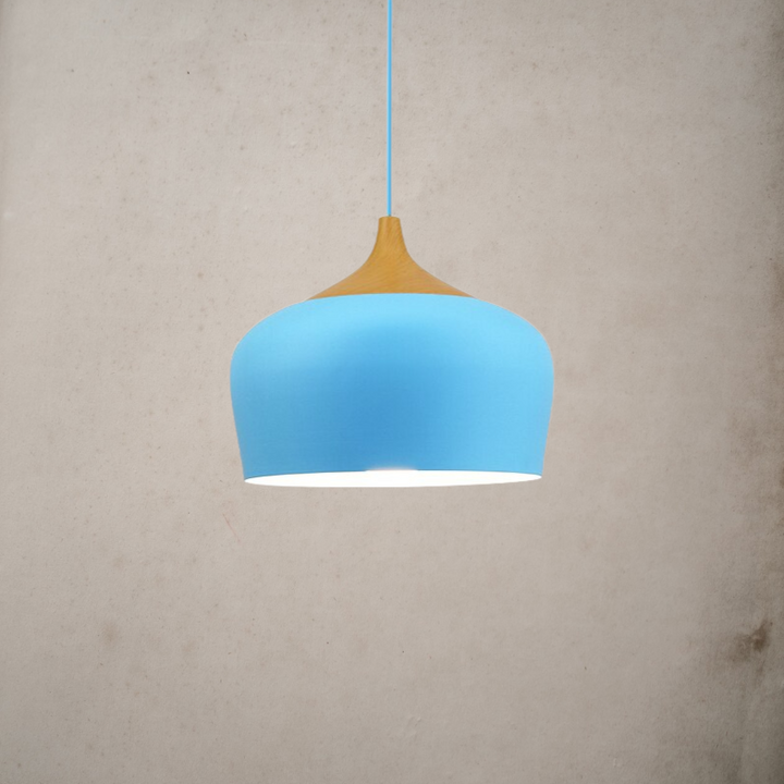 Nordic Style Kitchen Pendant Light- Aluminum & Wood- Akiro - Louve Lights