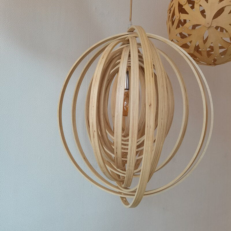 Wooden Rings Pendant Light- Modern Pendant Light- Rupa - Louve Lights