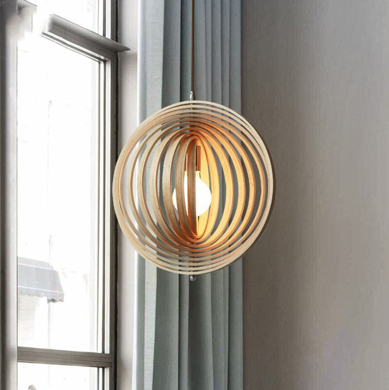 Wooden Rings Pendant Light- Modern Pendant Light- Rupa - Louve Lights