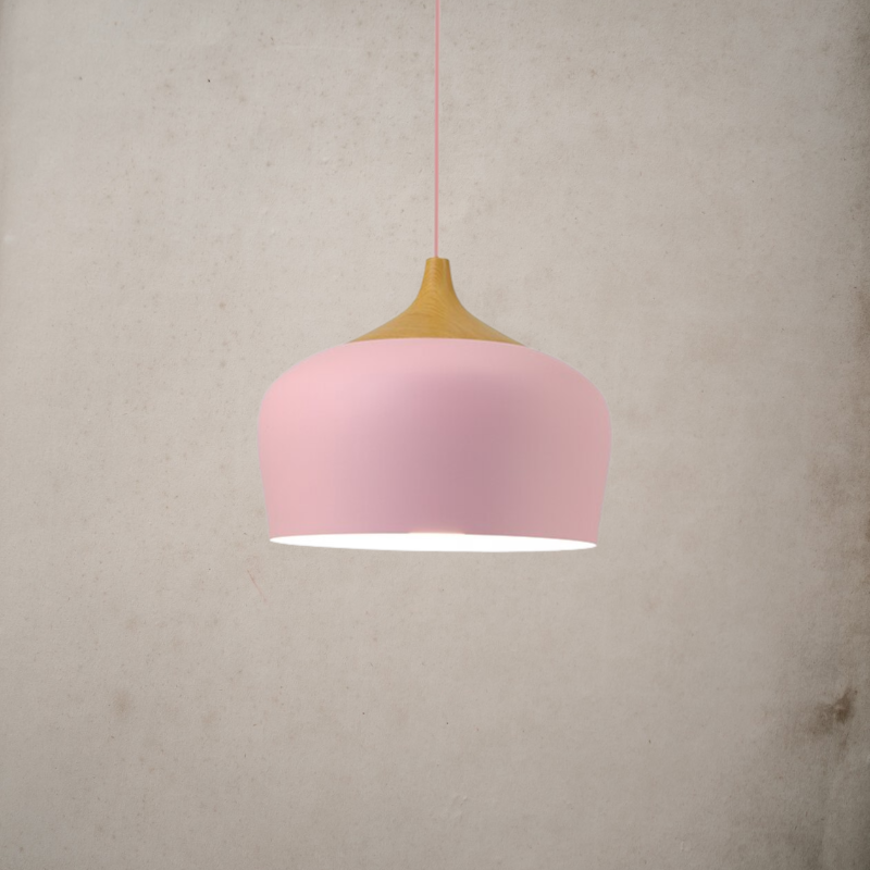 Nordic Style Kitchen Pendant Light- Aluminum & Wood- Akiro - Louve Lights