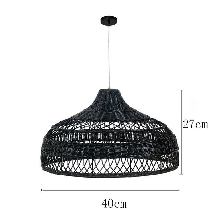 Handmade Rattan Wicker Basket Pendant Light- Oni - Louve Lights