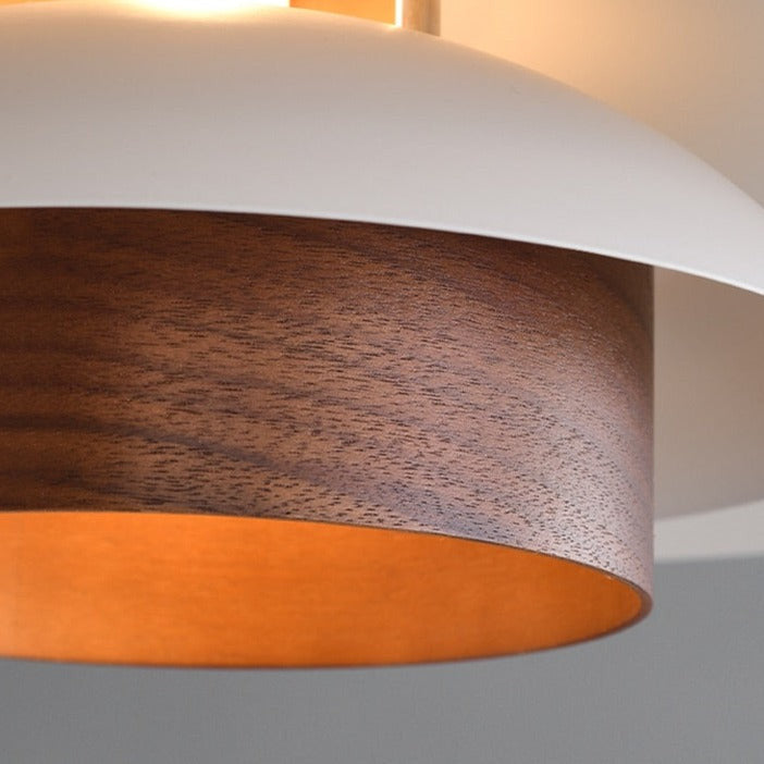 Nordic Style Metal & Wood Pendant Light - Wood Hanging Light - Ospak - Louve Lights