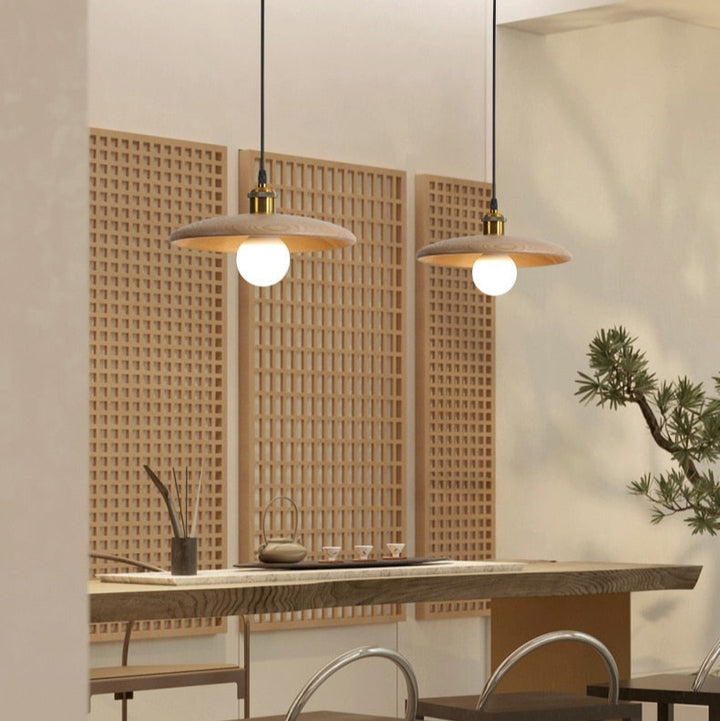 Solid Wood Pendant Light - Kitchen Island & Dining Room Pendant Light - Jodis - Louve Lights