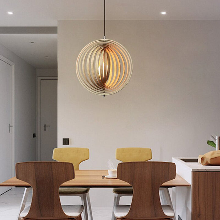 Wooden Rings Pendant Light- Modern Pendant Light- Rupa - Louve Lights