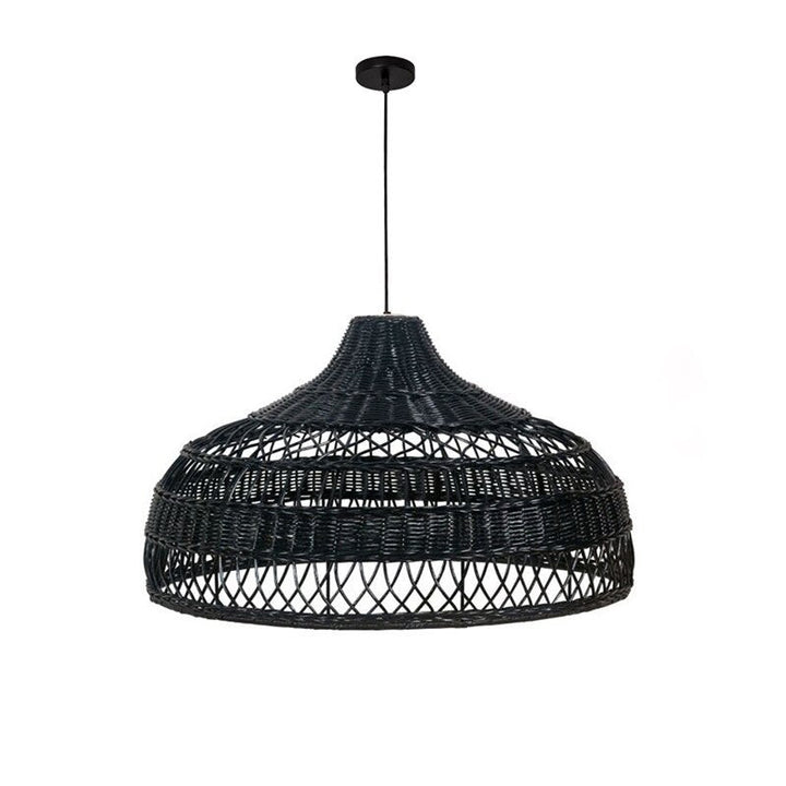 Handmade Rattan Wicker Basket Pendant Light- Oni - Louve Lights