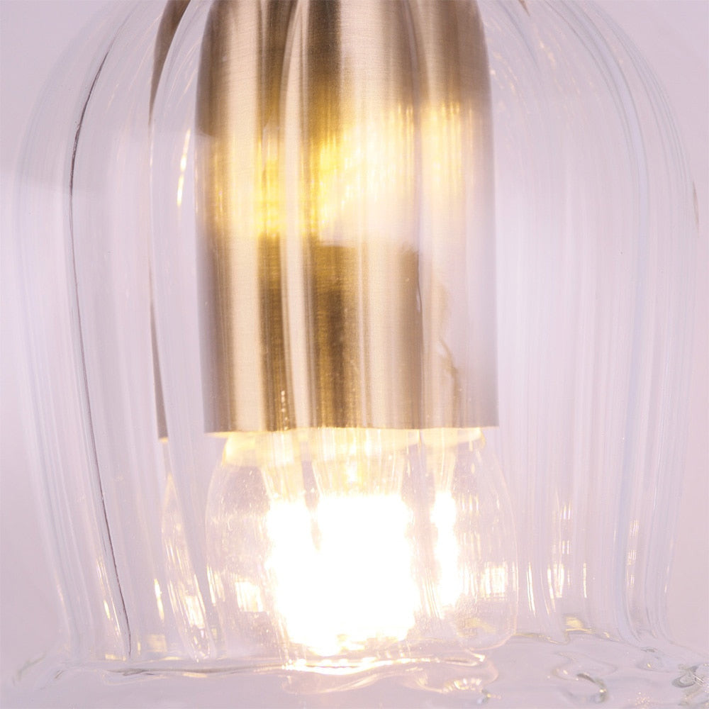 Hand Blown Double Glass Bubble Pendant Light- Garwyn - Louve Lights
