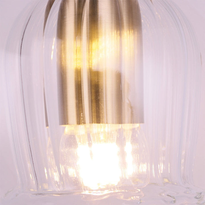Hand Blown Double Glass Bubble Pendant Light- Garwyn - Louve Lights