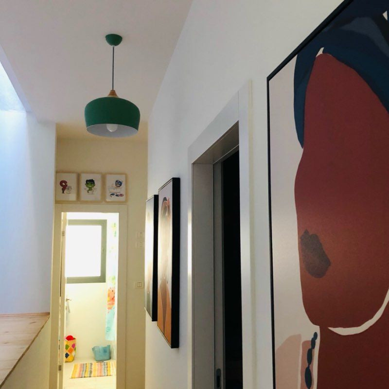 Nordic Style Kitchen Pendant Light- Aluminum & Wood- Akiro - Louve Lights
