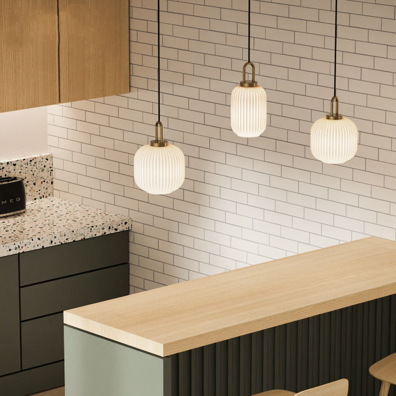 Vintage Glass Pendant Lights - Inga - Louve Lights