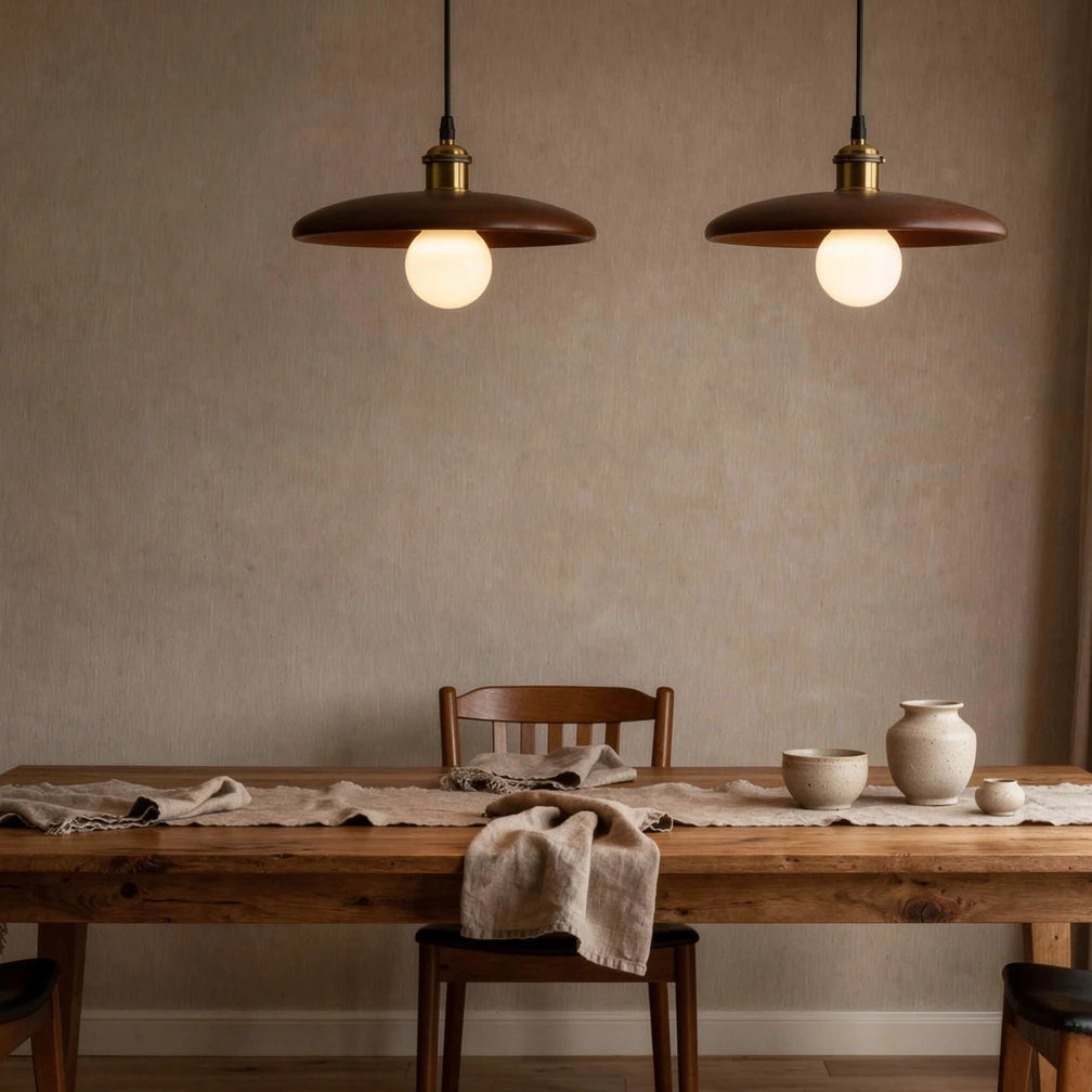 Jodis | Solid Wood Disc Pendant Light