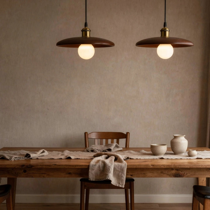 Jodis | Solid Wood Disc Pendant Light