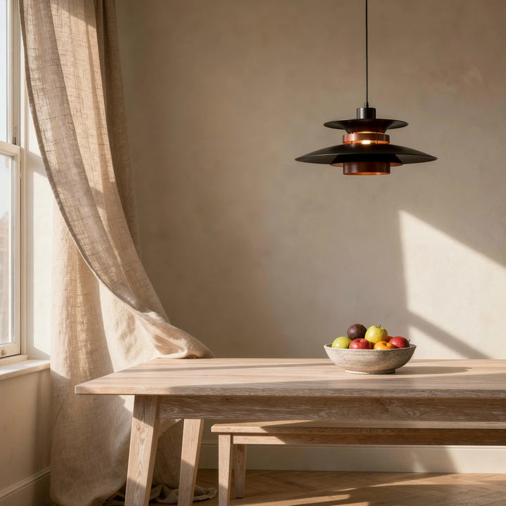 Ospak | Metal &amp; Wood Tiered Pendant Light