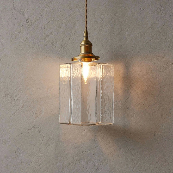 Faset | Hammered Glass Pendant Light