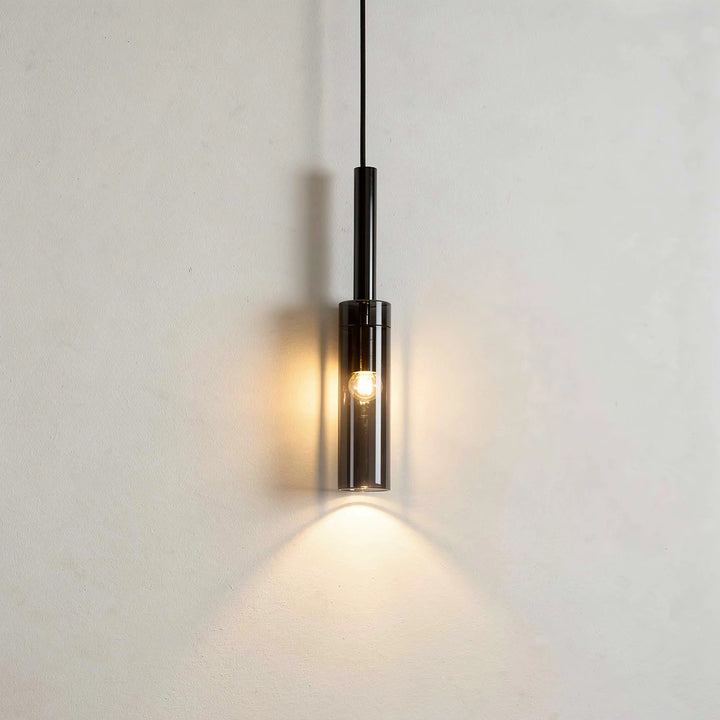 Taina | Smoked Glass Cylinder Pendant Light
