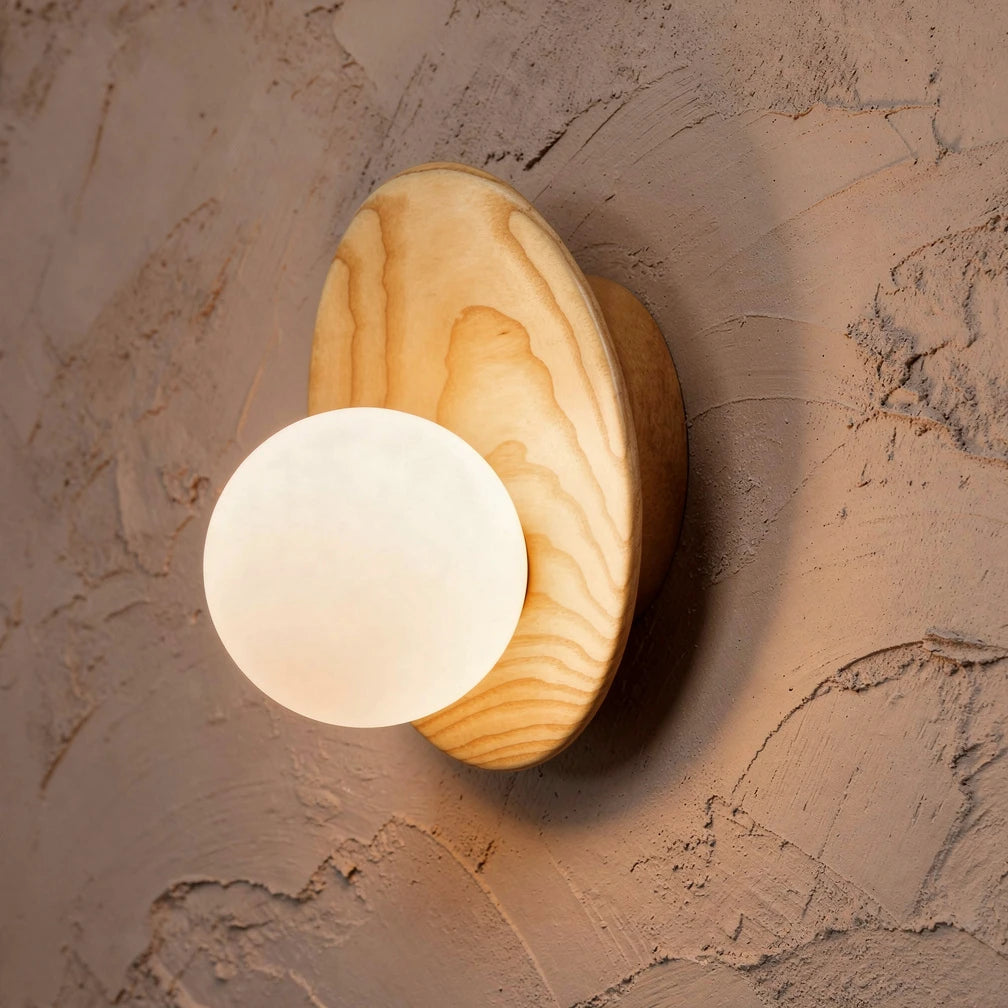 Folde | Wood Globe Wall Sconce