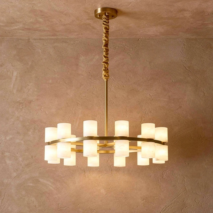 Lida | Natural Alabaster Crown Chandelier