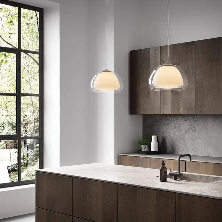 Nuva | Double-Layer Glass Pendant Light