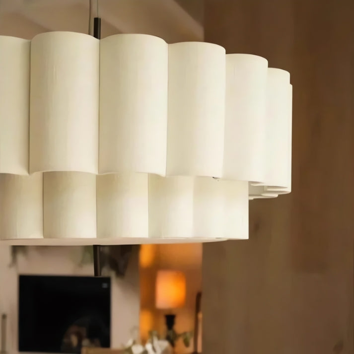 Meri | Soft Minimalist Fabric Chandelier for Dining & Living