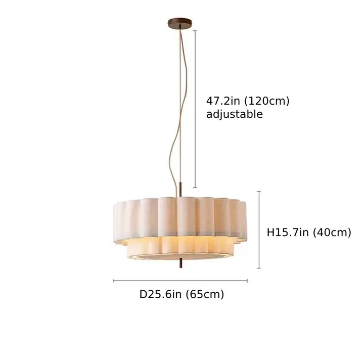 Meri | Soft Minimalist Fabric Chandelier for Dining & Living