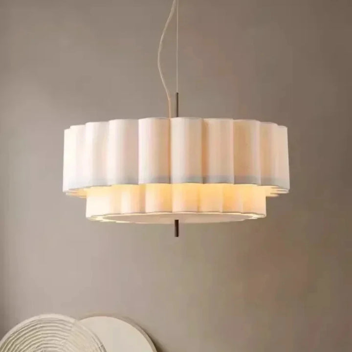 Meri | Soft Minimalist Fabric Chandelier for Dining & Living